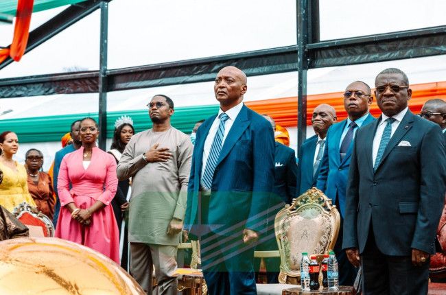 Eto'o arrives in lavish supercar before meeting Motsepe