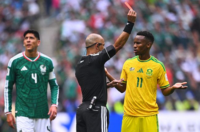 Four Bafana stars who've seen red at the World Cup