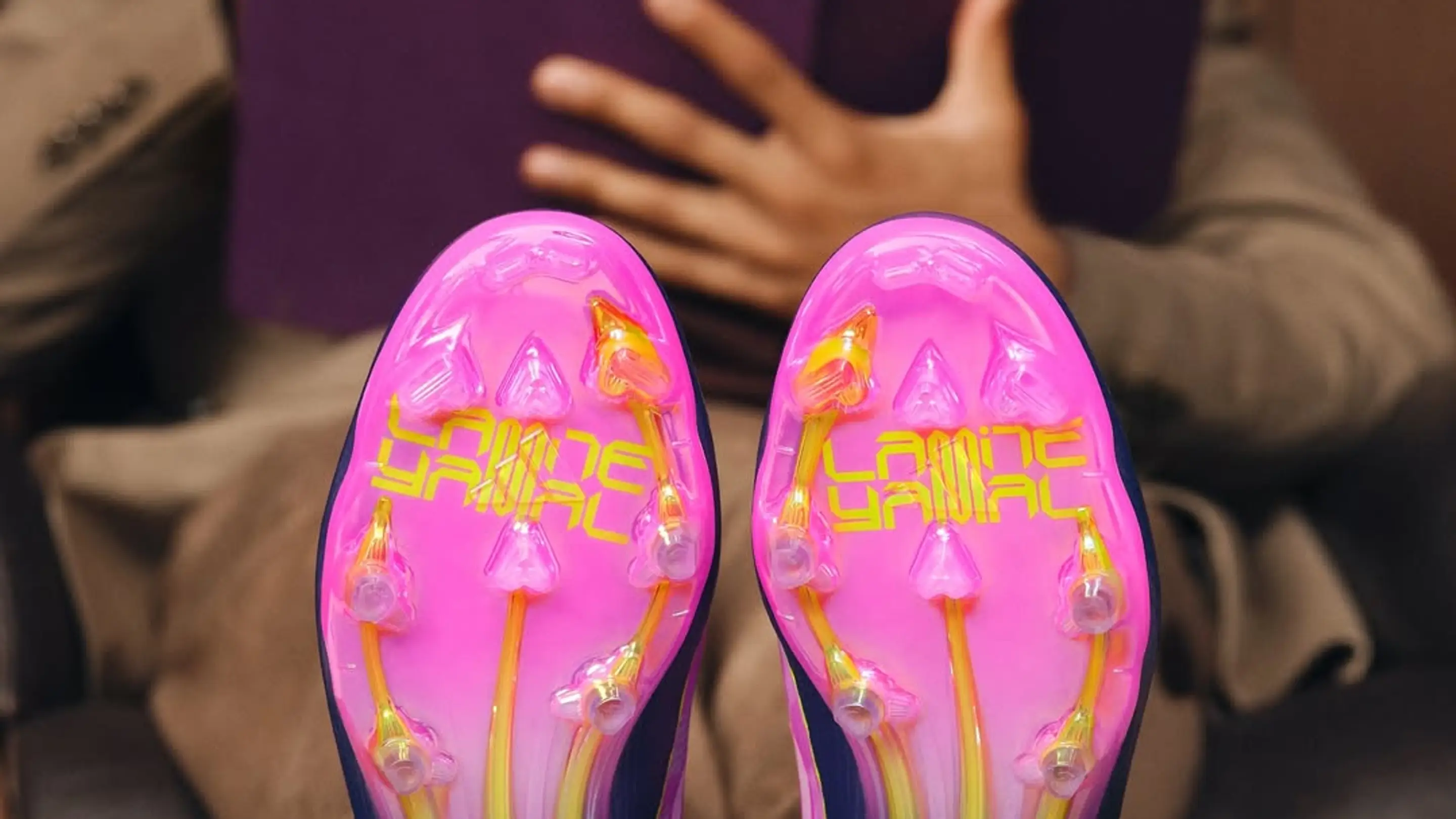 adidas drop new Lamine Yamal signature F50 boots in vibrant pink