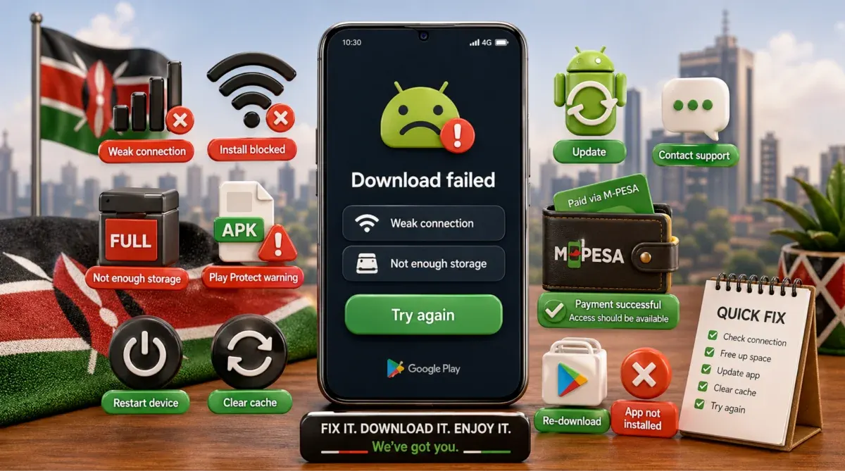 How to fix Android App download problems in Kenya