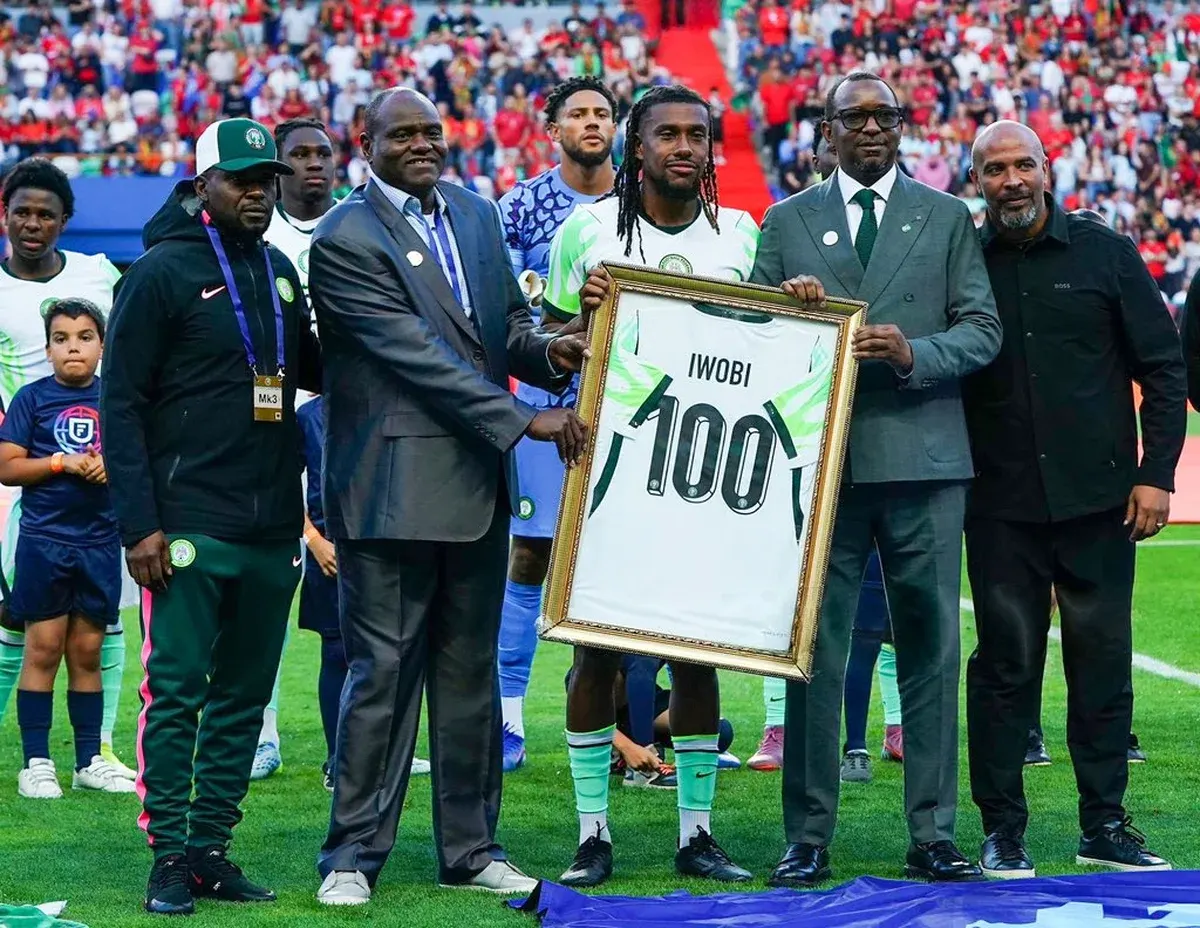 '100 caps for Nigeria is not easy' - Iwobi celebrates Super Eagles milestone, thanks family