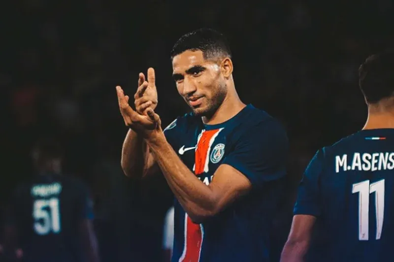 Hakimi Back To Training Ahead of PSG-Lens Clash After Injury
