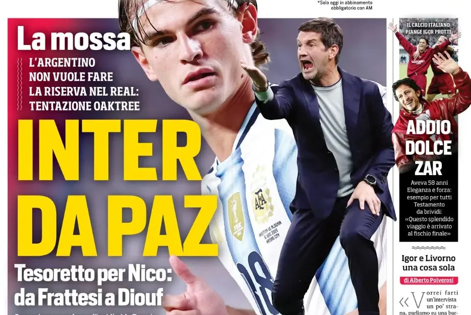 Today’s Papers - Inter move for Paz, Amorim calls Milan stars