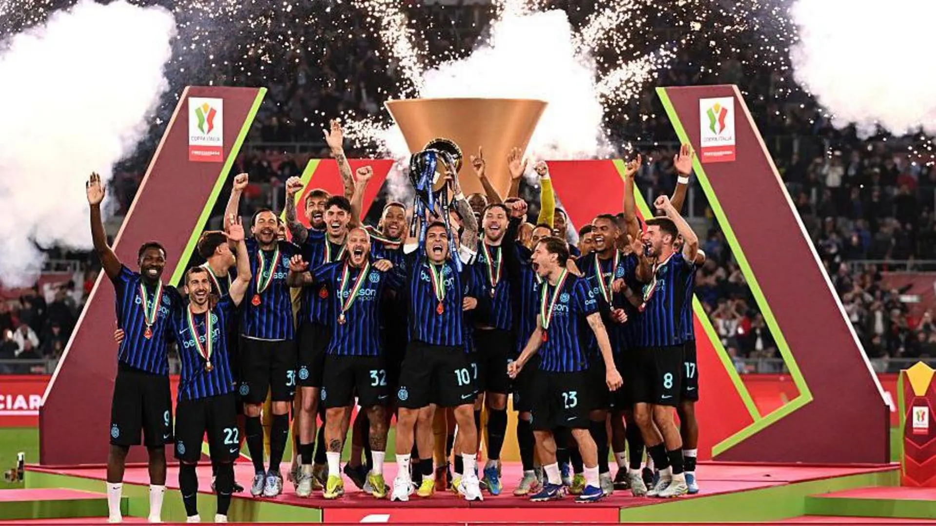 Inter Milan seal first domestic double for 16 years